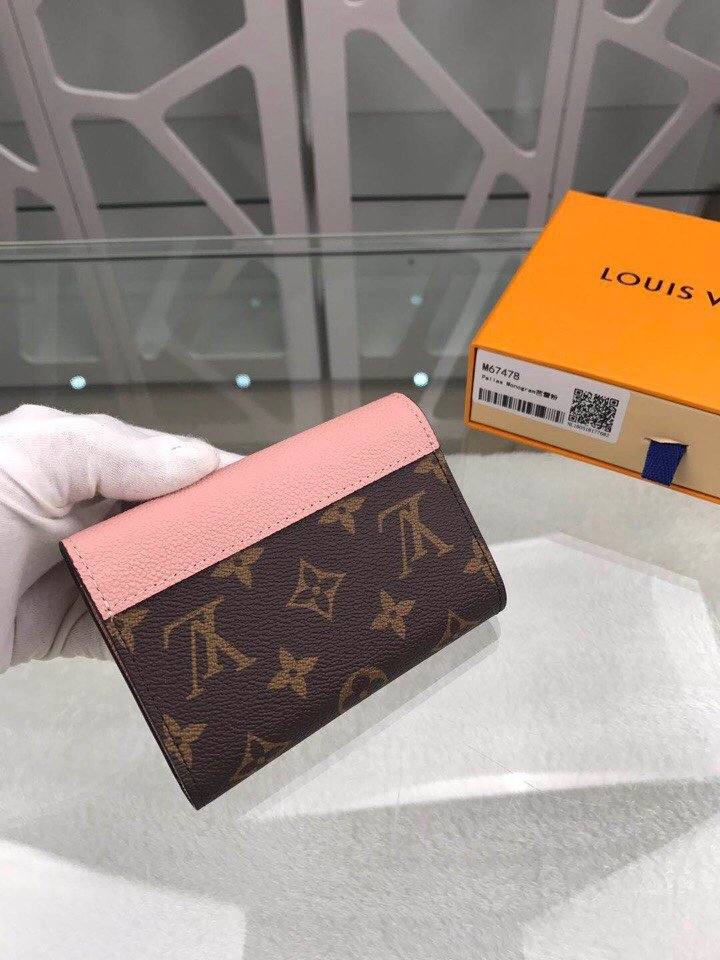 L0vis Vvtt0n Pallas Compact Wallet Combines Monogram Canvas Pink For Women, Women’s Wallet 13cm LV M67478