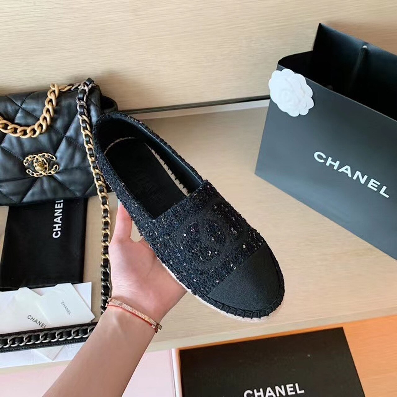 Ch**el Espadrilles Black For Women, Women’s Shoes G29762