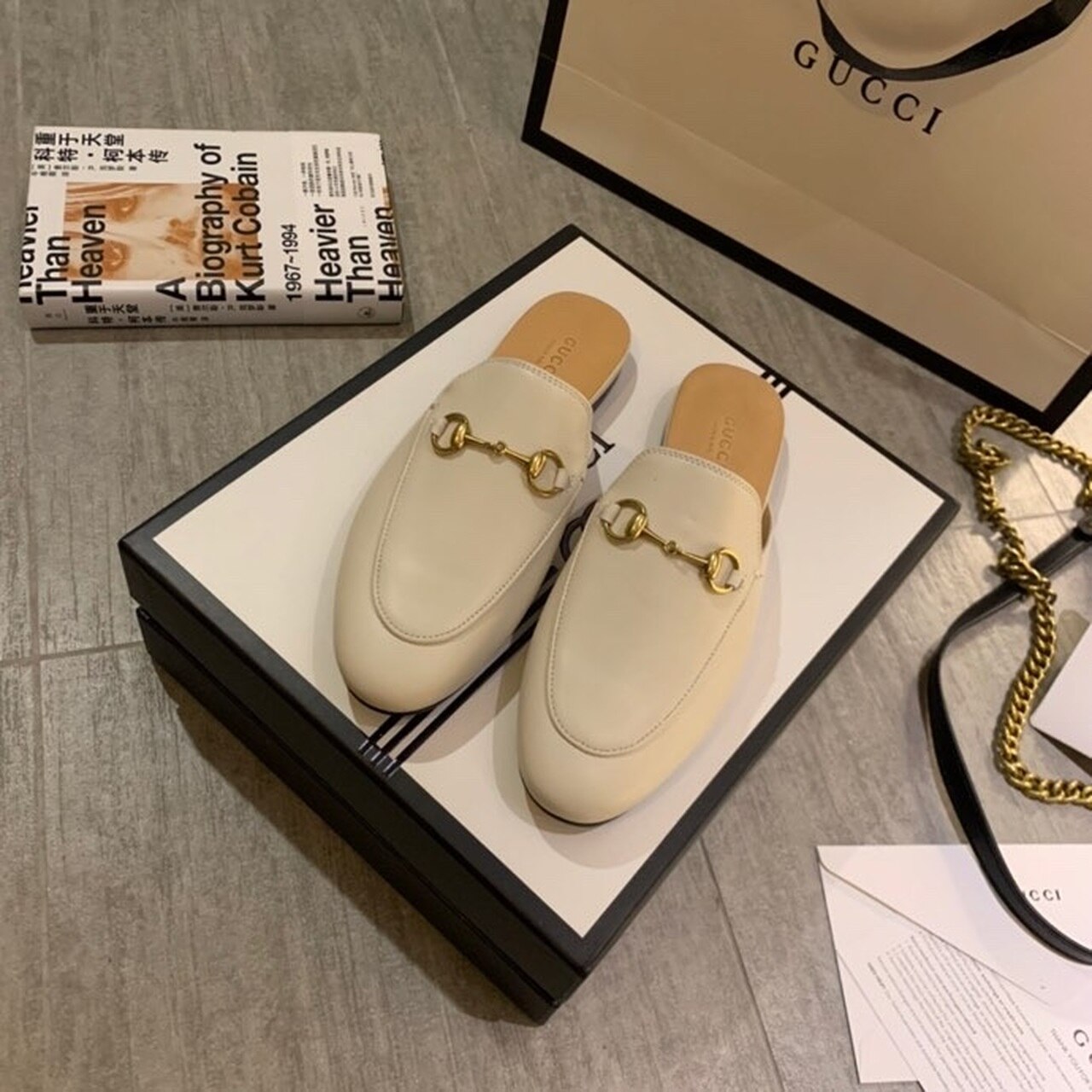 Gvc*1 Women’s Princetown Slipper White For Women GG 423513 C9D00 9022