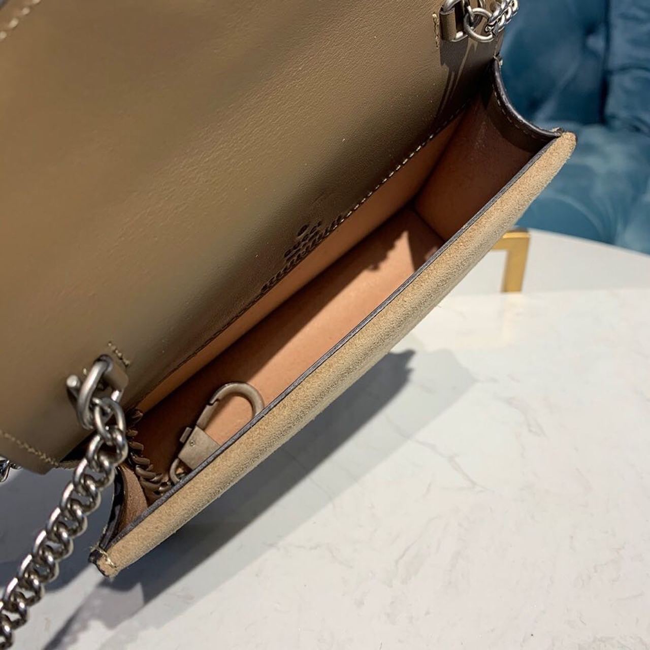 Gvc*1 Dionysus S*per Mini Bag Emerald GG Svp*me Canvas Made Using An Earth-Conscious Process With Taupe Detail For Women 6.5in/16.5cm GG 476432 KHNRN 8642
