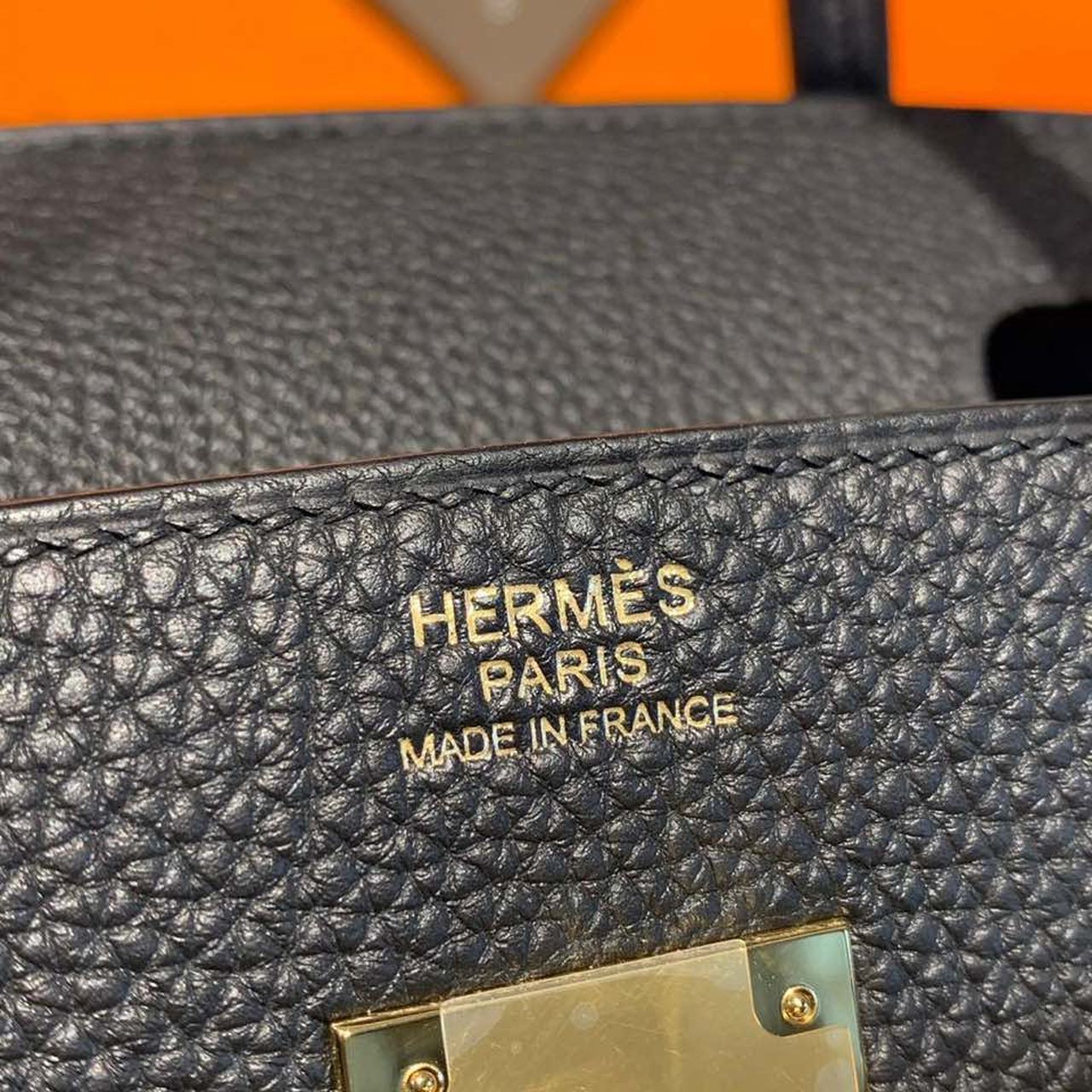 H**me5 Birkin Bag 30cm Gold Hardware Togo Leather Semi Handstitched  Noir CK89