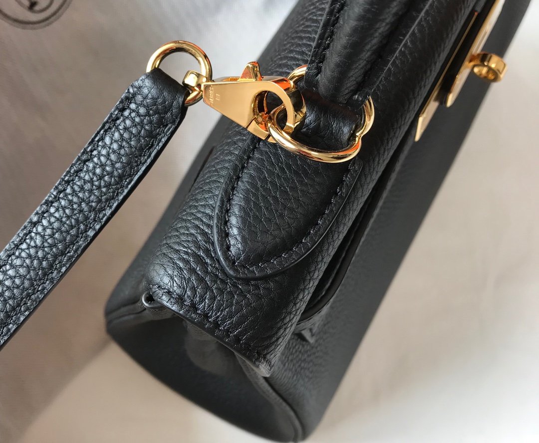 H**me5 Kelly 28 Retourne Togo Black Bag For Women, Women’s Handbags, Shoulder Bags 11in/28cm