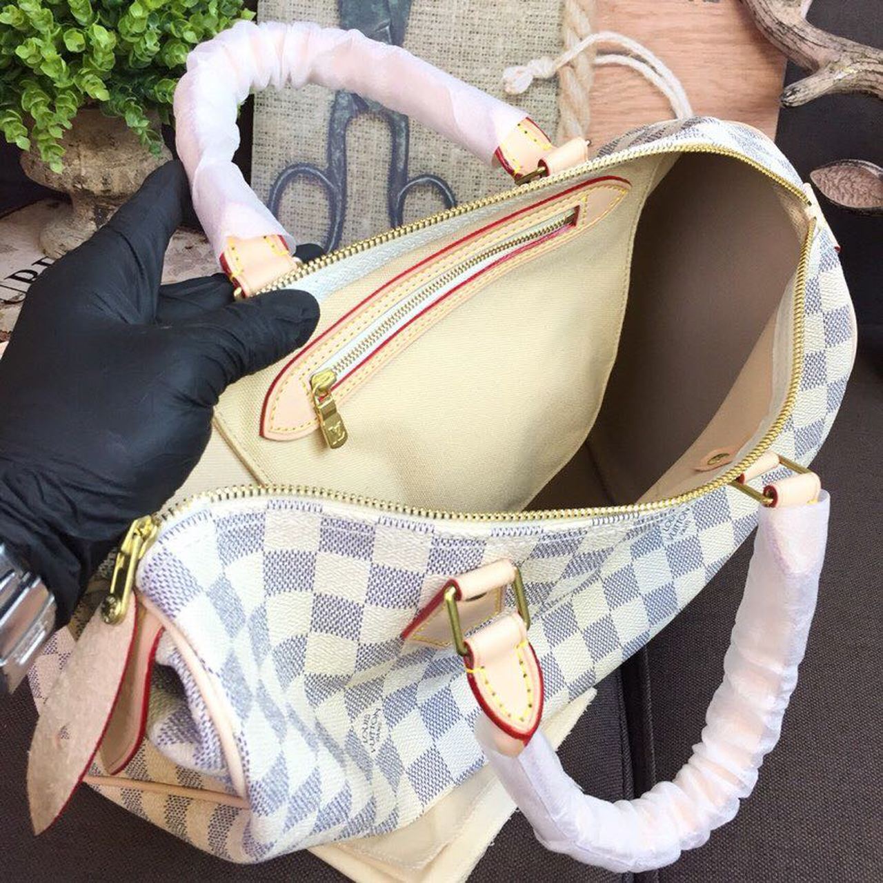 L0vis Vvtt0n Speedy 35 Damier Azur Canvas For Women, Women’s Handbags 13.8in/35cm LV N41369