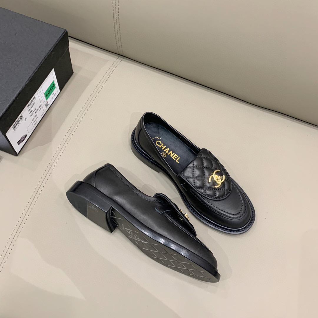 Ch**el Loafers Black For Women, Women’s Shoes G36646
