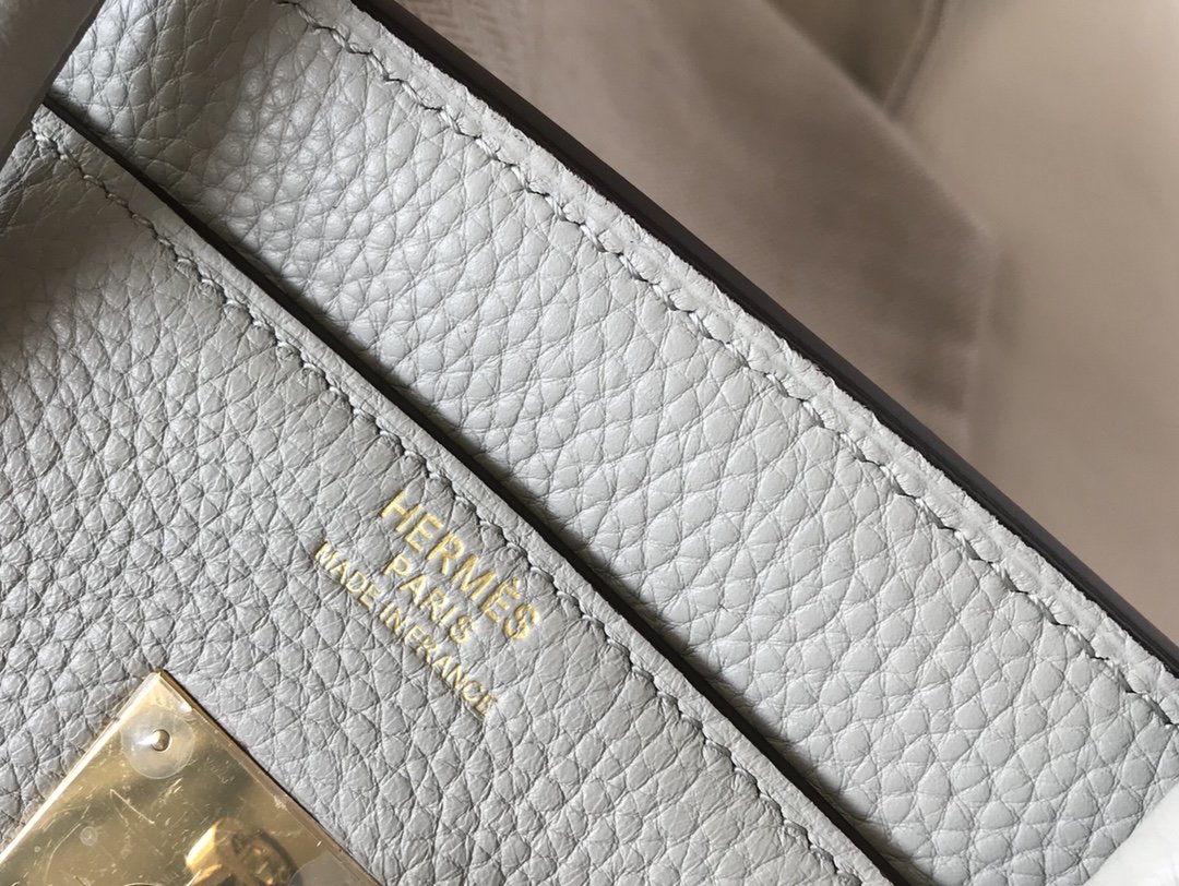 H**me5 Birkin White For Women Gold-Toned Hardware 11in/30cm