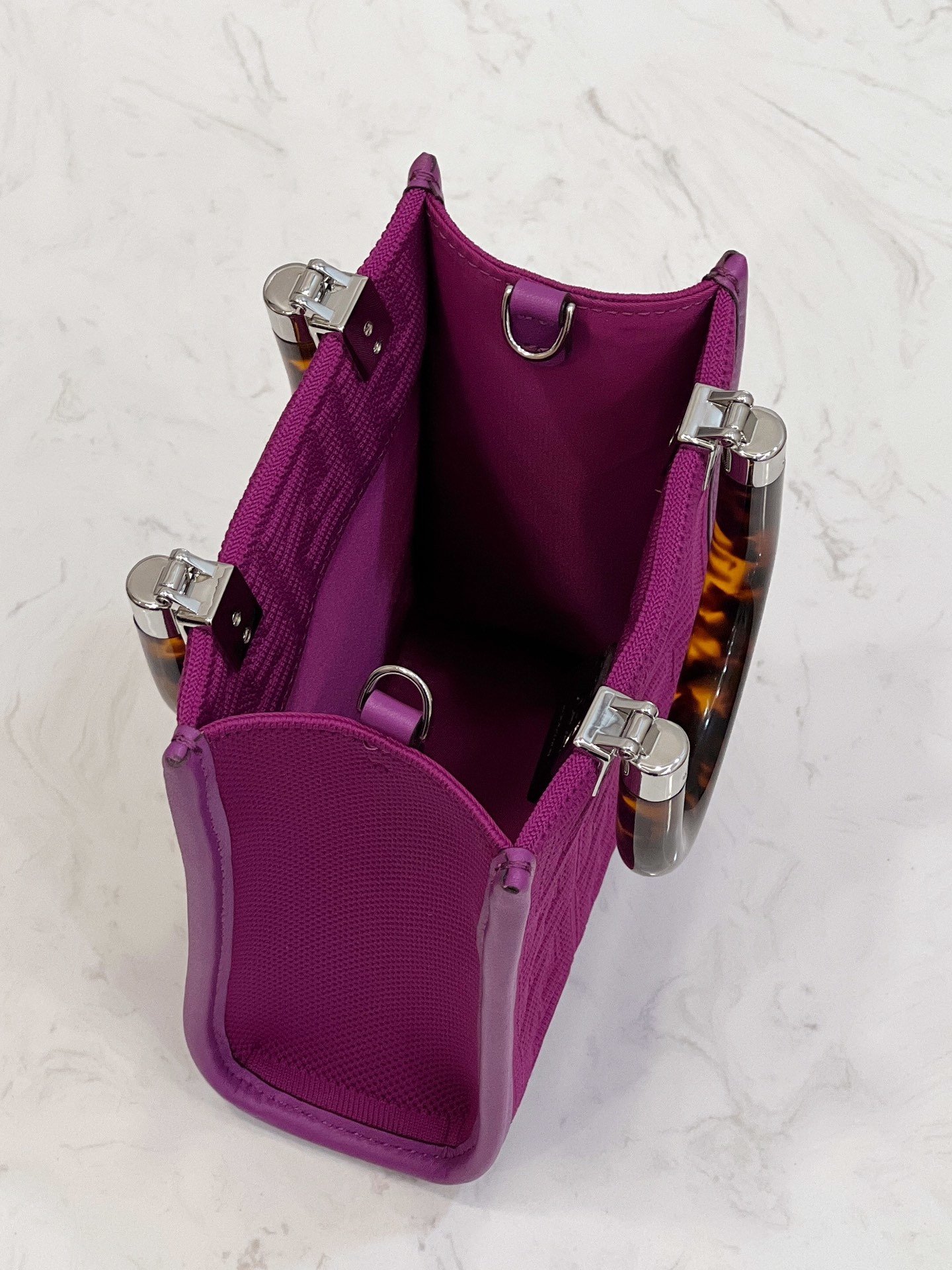 F**di Mini Sunshine Shopper Purple For Women, Women’s Handbags, Shoulder And CrossBody Bags 7.1in/18cm FF 8BS051