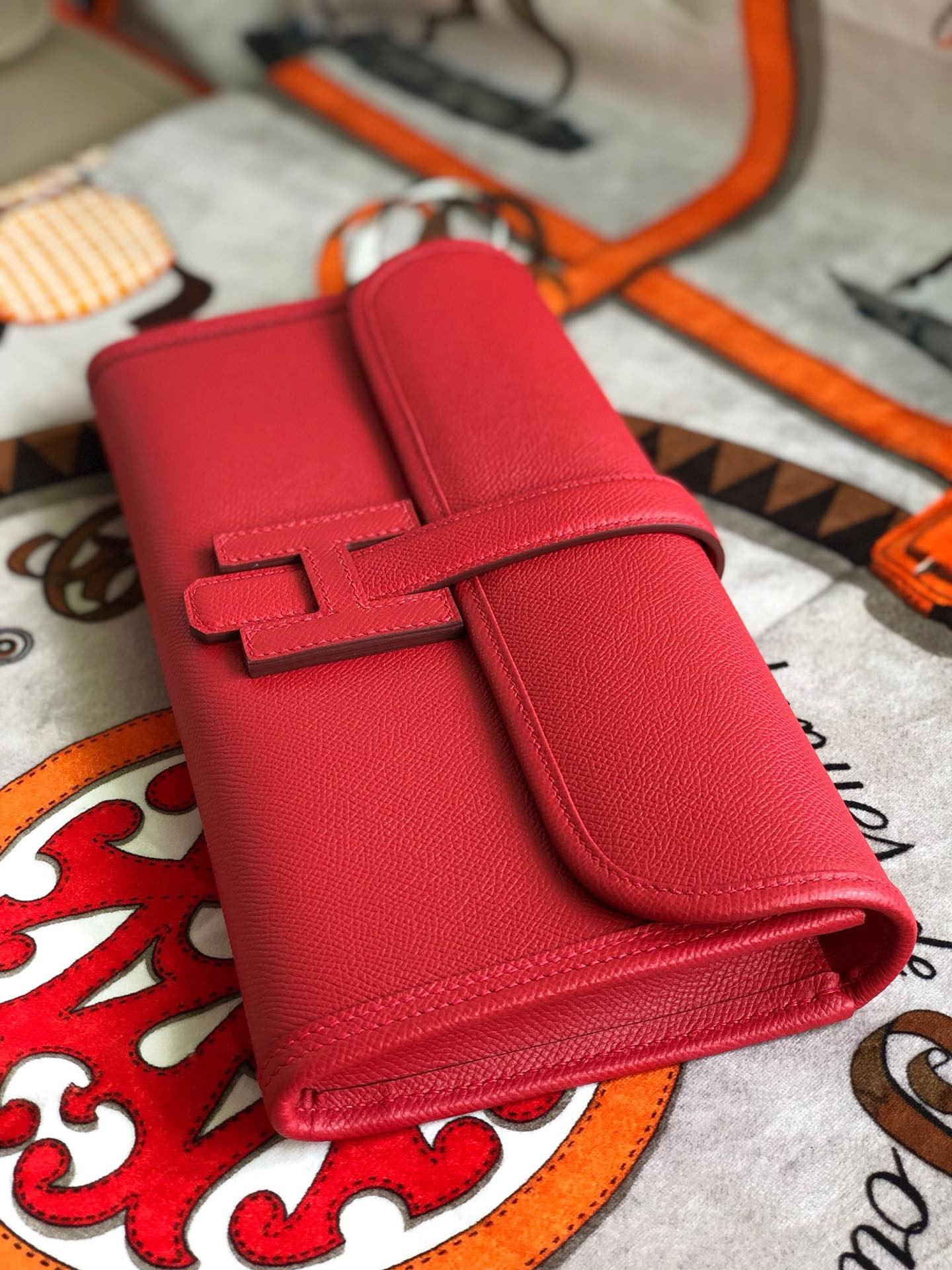 H**me5 Jige Elan 29 Clutch Wallet 29cm/11.4in For Women Red