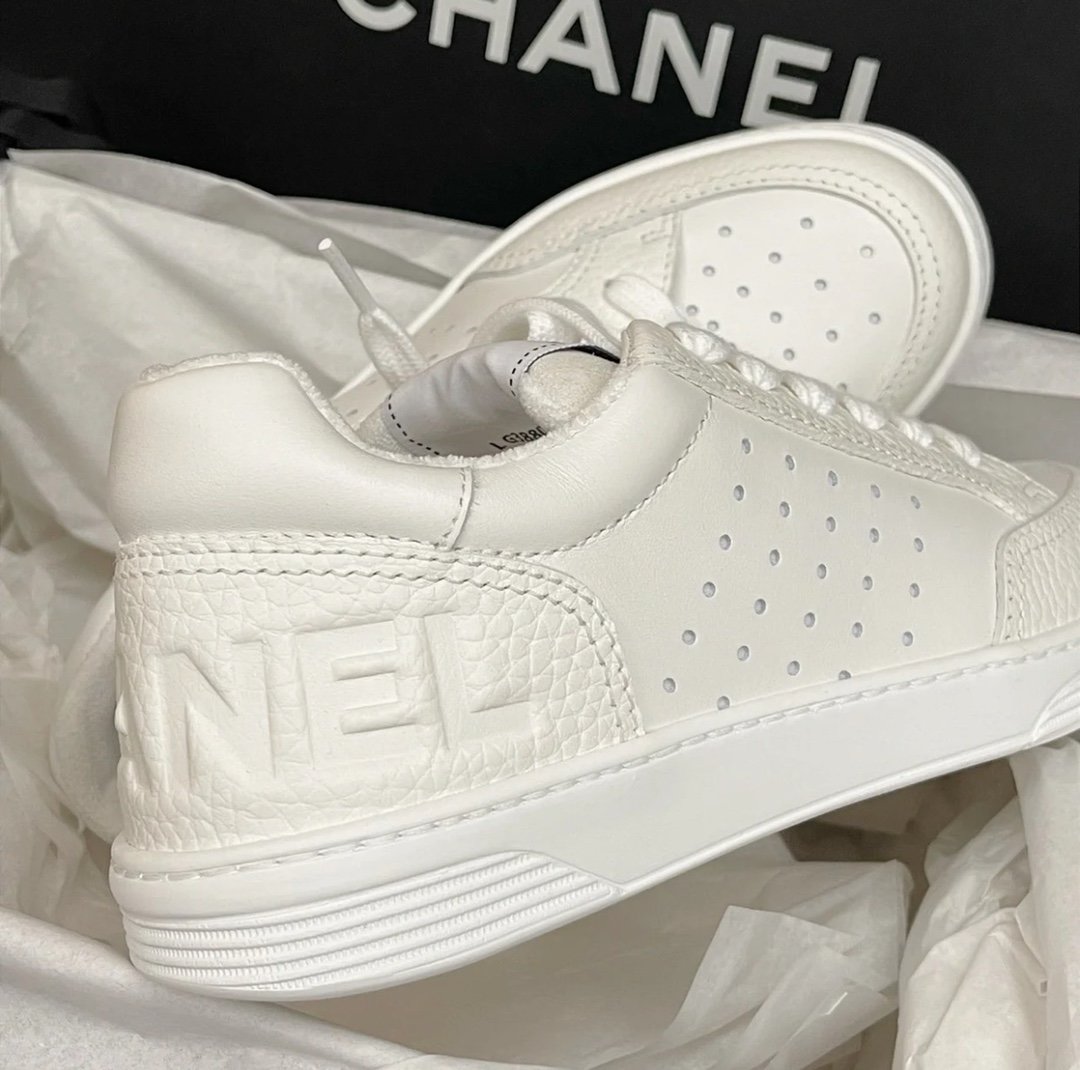 Ch**el Sneakers White For Women, Women’s Shoes 0.4in/1cm G39225