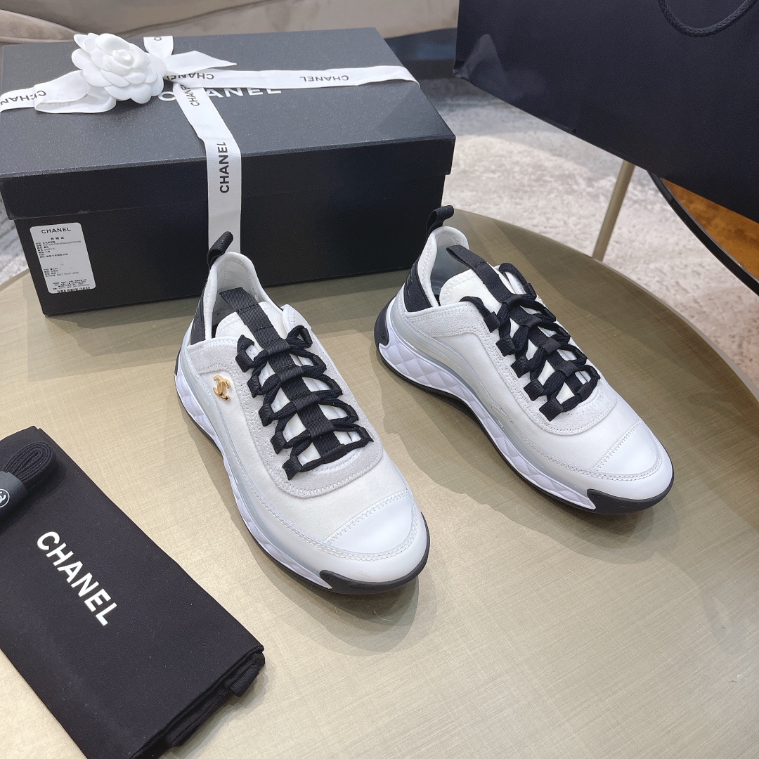 Ch**el Sneakers Beige For Women, Women’s Shoes 0.4in/1cm G35617