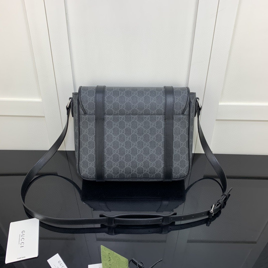 Gvc*1 Messenger Bag Black For Men 11in/28cm GG 658542 KGDHN 1000