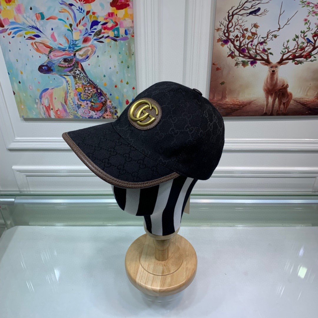 Gvc*1 Canvas Baseball Hat Black GG Hat