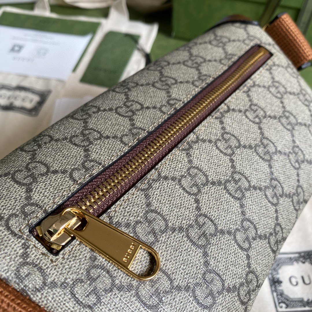 Gvc*1 Belt Bag With Interlocking G Beige And Ebony GG Svp*me Canvas For Women 9.1in/23cm 682933 92THG 8563