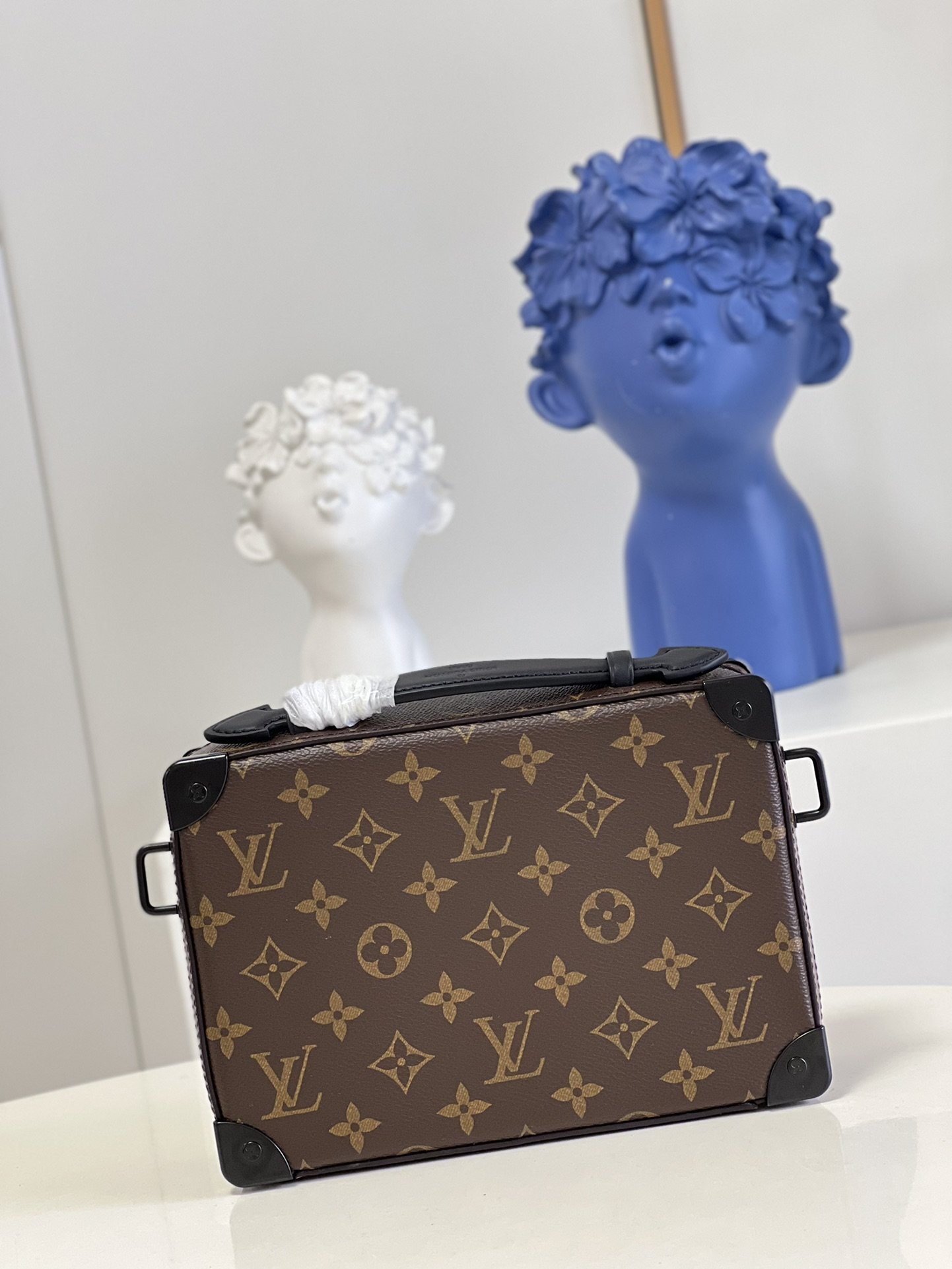 L0vis Vvtt0n Handle Soft Trunk Monogram Macassar Canvas For Men, Men’s Bags 8.5in/22cm LV M45935