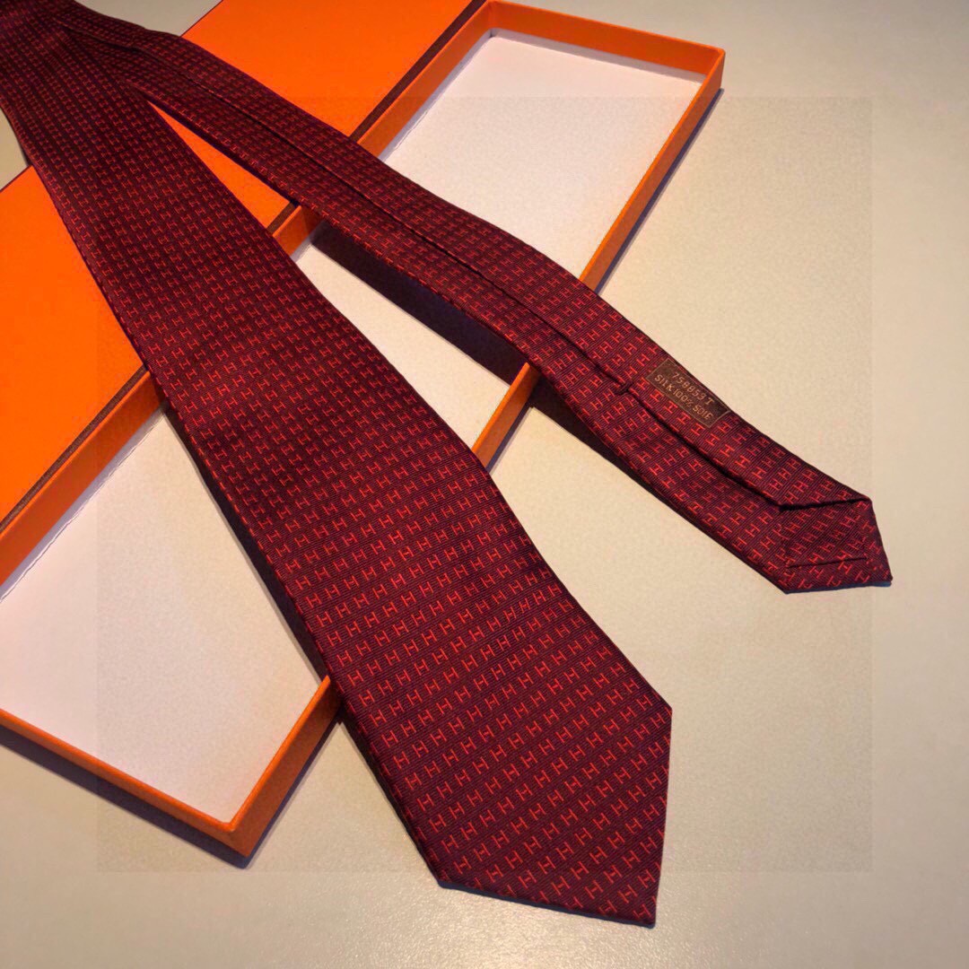 H**me5 Faconnee H Tie Cardinal H**me5 Men Tie H030189T 44