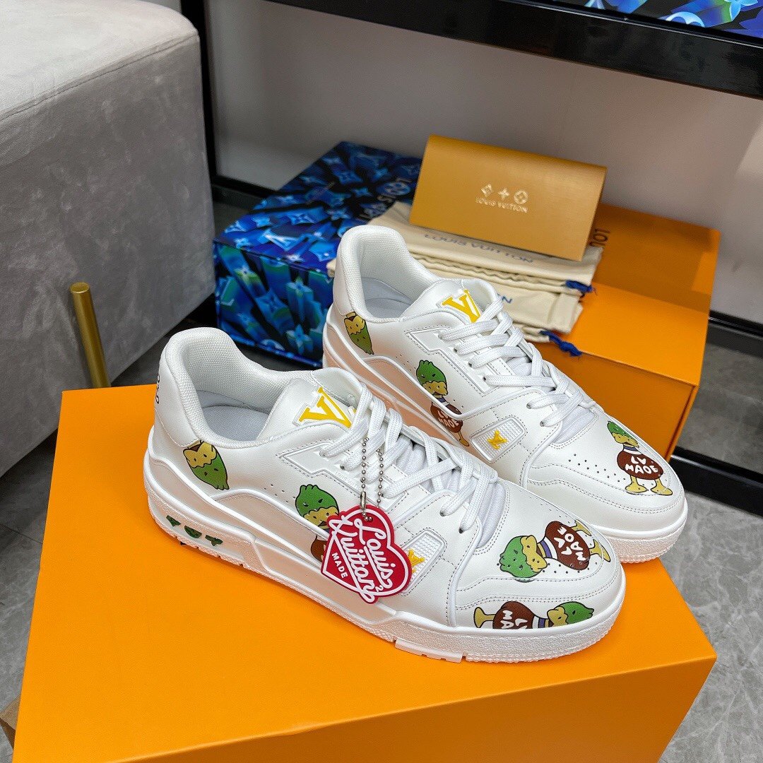 L0vis Vvtt0n LV Trainer Sneaker White By Virgil Abloh For Women LV 1A9JC5