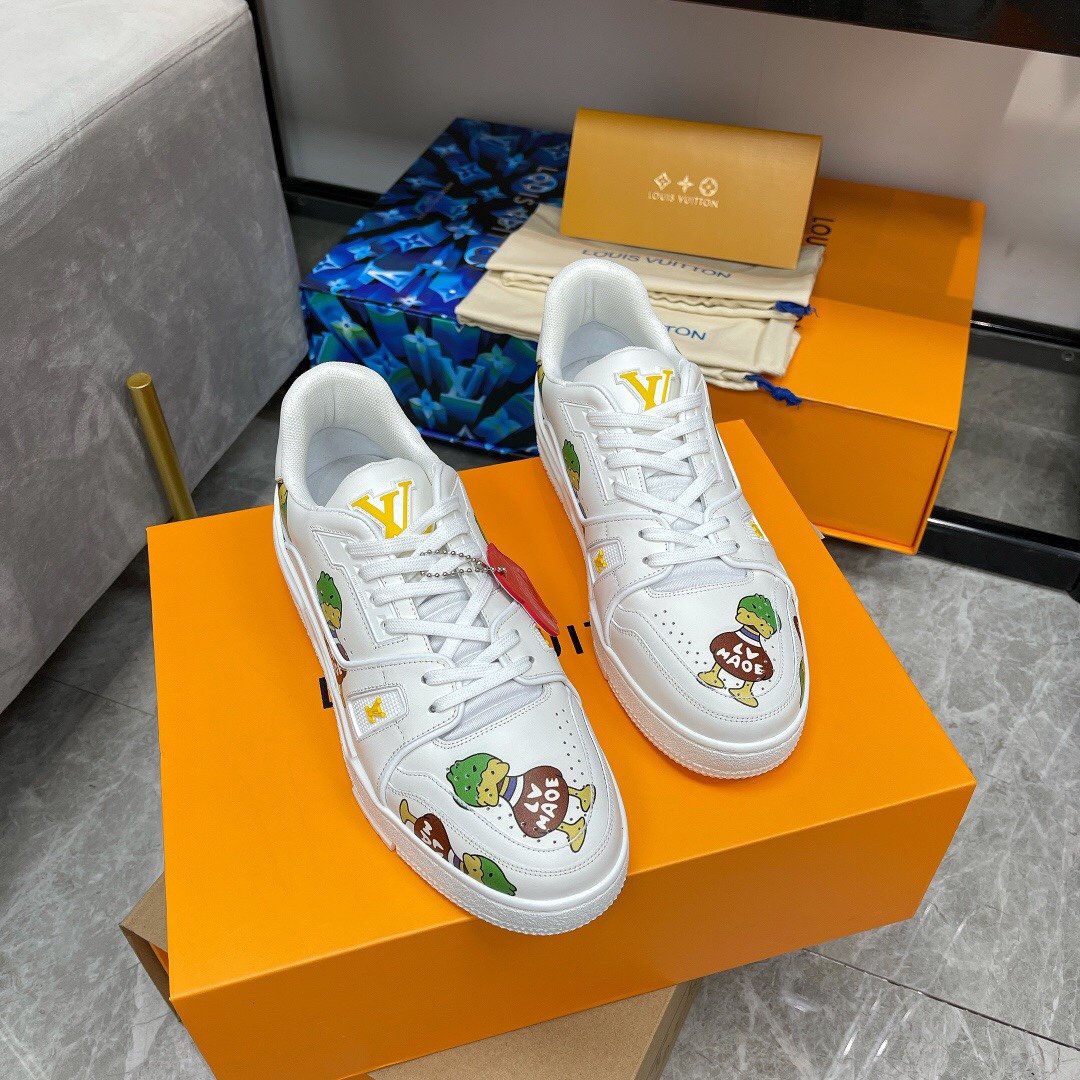 L0vis Vvtt0n Trainer Sneaker White Nigo/Virgil Abloh For Men LV 1A9JC5