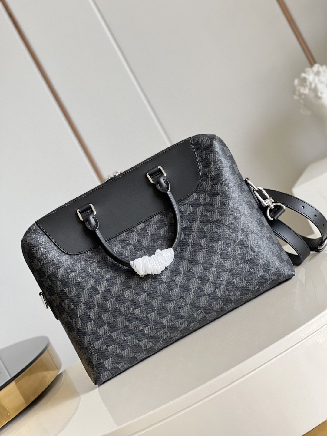 L0vis Vvtt0n Porte Documents Jour Business Bag Damier Graphite For Men, Men’s Bags, Shoulder And Crossbody Bags 14.6in/37cm LV N48260