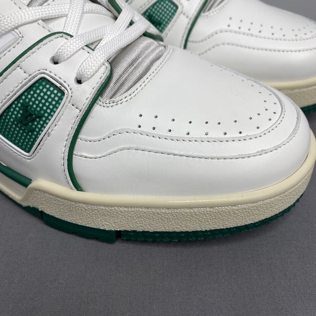 L0vis Vvtt0n Trainer Sneaker Mix Of Materials White/Green For Men LV