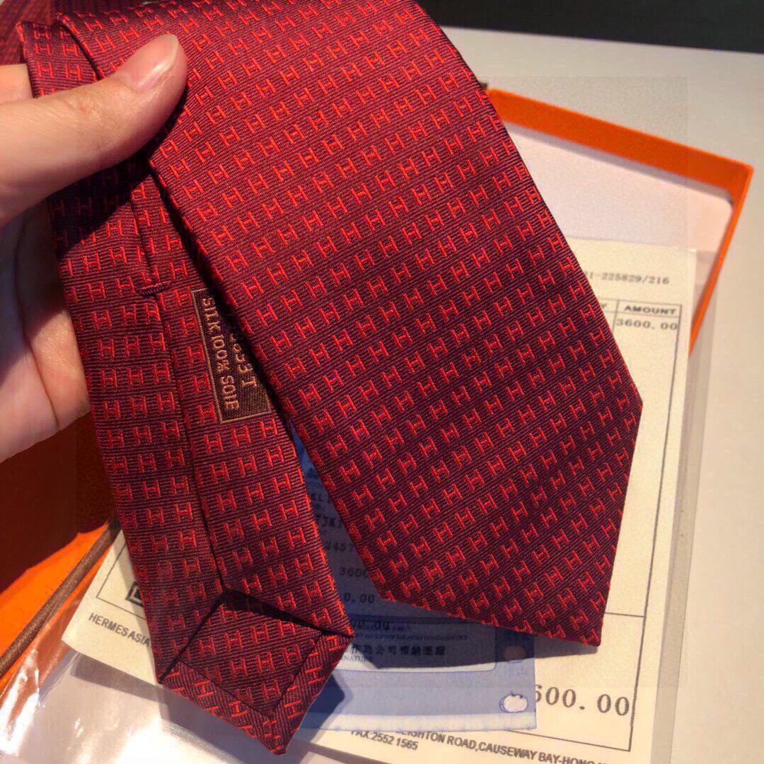 H**me5 Faconnee H Tie Cardinal H**me5 Men Tie H030189T 44