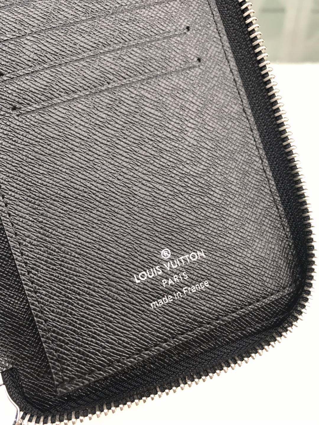 L0vis Vvtt0n Zippy Wallet Vertical Damier Graphite Canvas For Men, Men’s Wallet 7.9in/20cm LV N63095