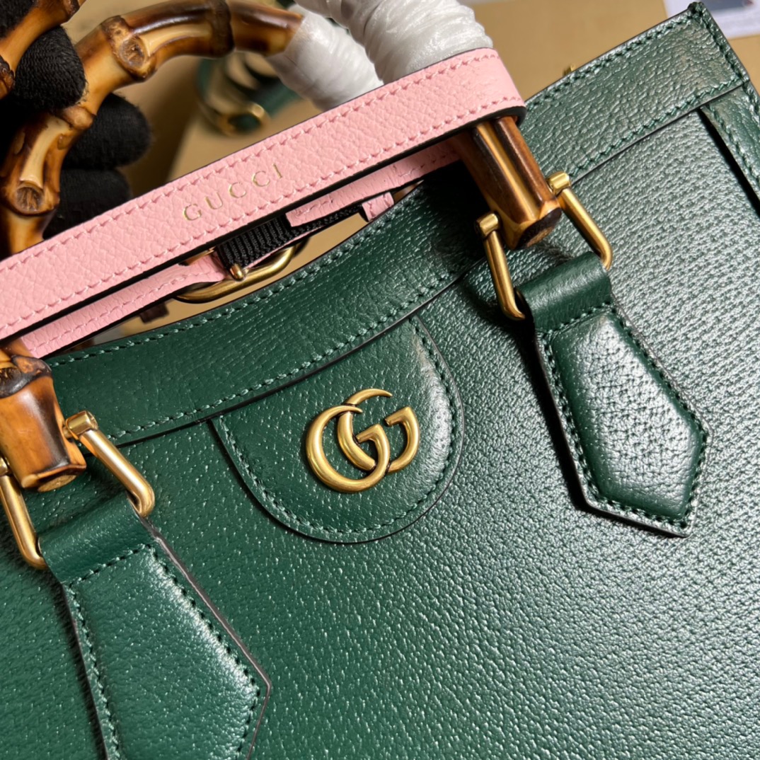 Gvc*1 Diana Medium Tote Bag Green For Women, Women’s Bags 11in/27cm GG 