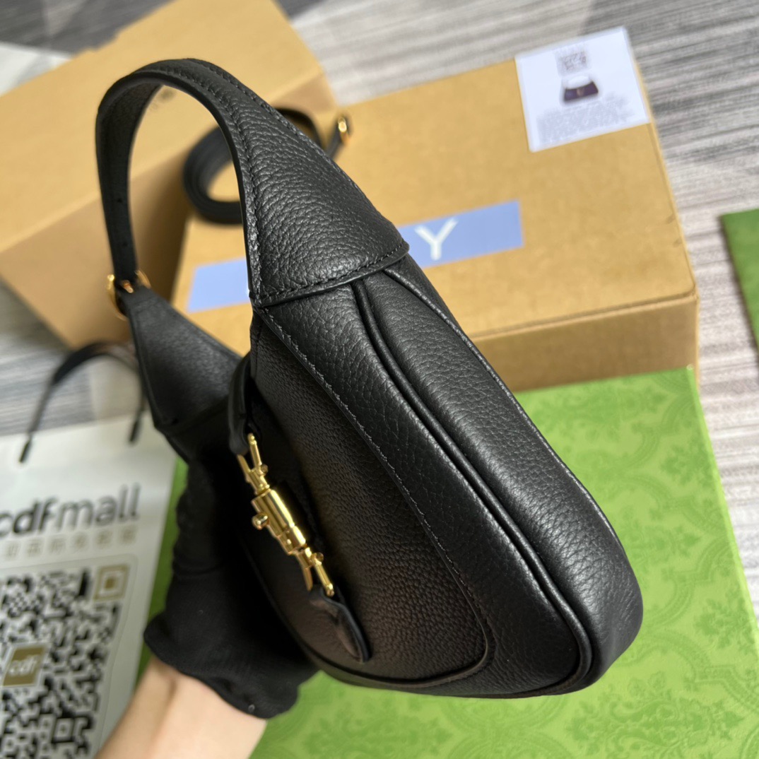 Gvc*1 Jackie 1961 Mini Shoulder Bag Black For Women, Women’s Bags 7.5in/19cm GG ‎637091 10O0G 1000