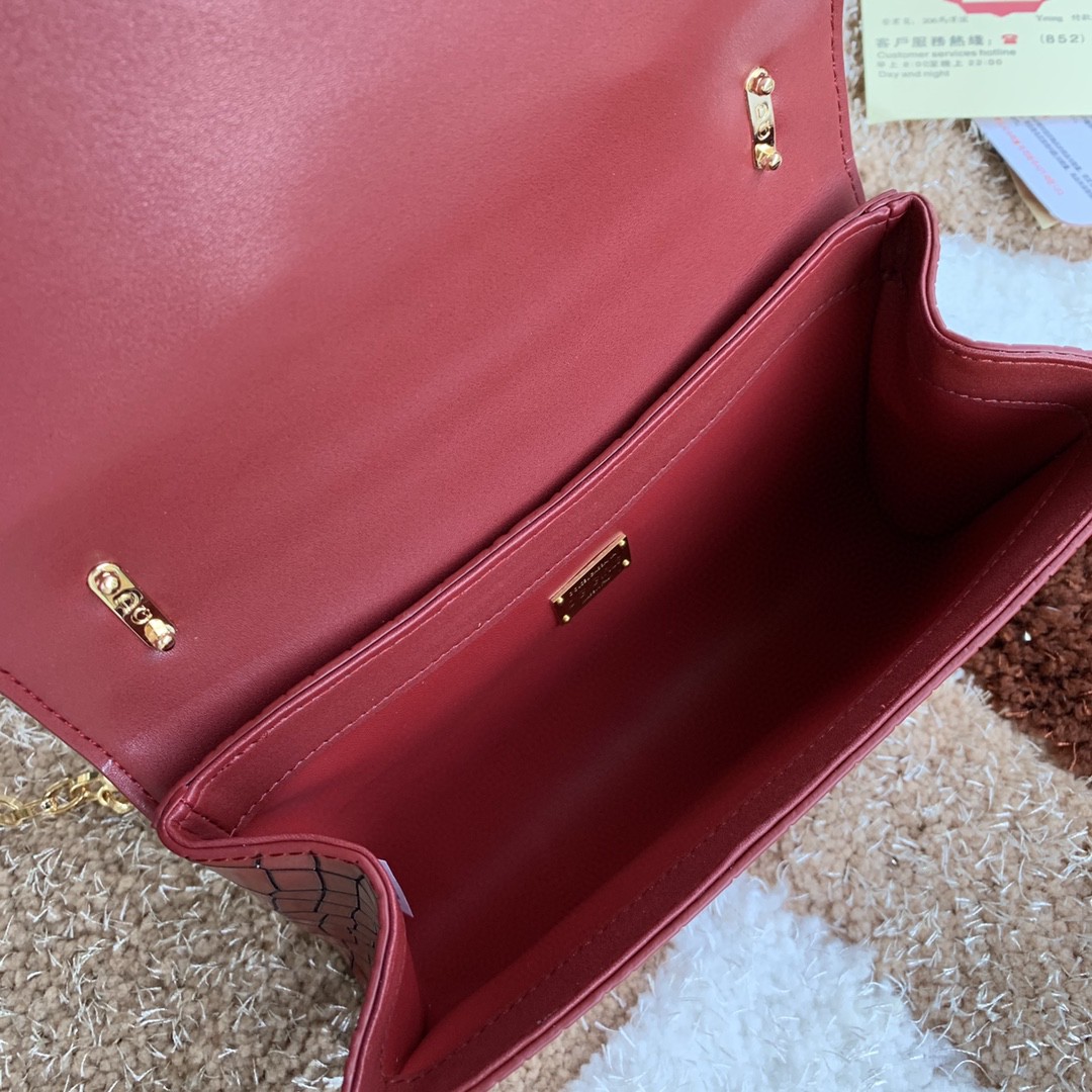 Dolce & Gabbana DG Girls CrossBody Bag Burgundy For Women 8.3in/21cm DG