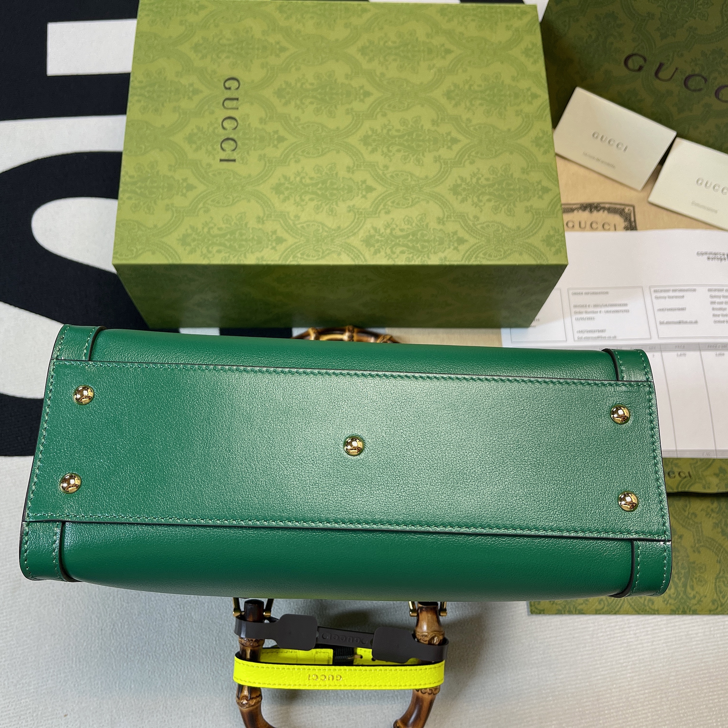 Gvc*1 Diana Medium Tote Bag Green For Women, Women’s Bags 11in/27cm GG ‎