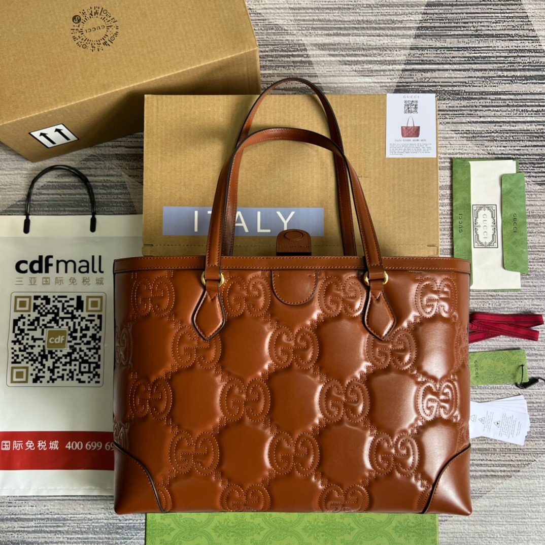 Gvc*1 GG Medium Tote Brown For Women, Women’s Bags 15in/38cm GG ‎‎631685 UM8IG 2546