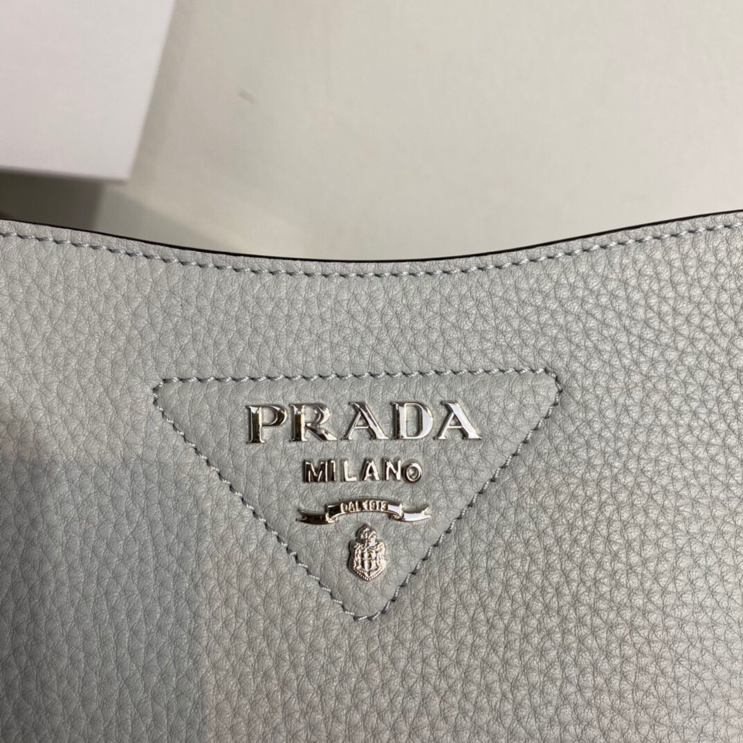 Pra*a Mini Shoulder Bag Grey For Women, Women’s Bags 7.9in/20cm