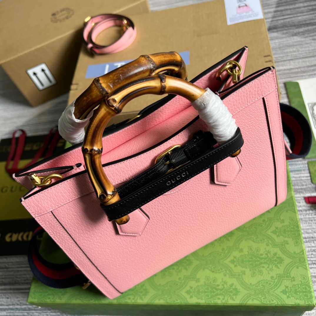 Gvc*1 Diana Medium Tote Bag Pink For Women, Women’s Bags 11in/27cm GG