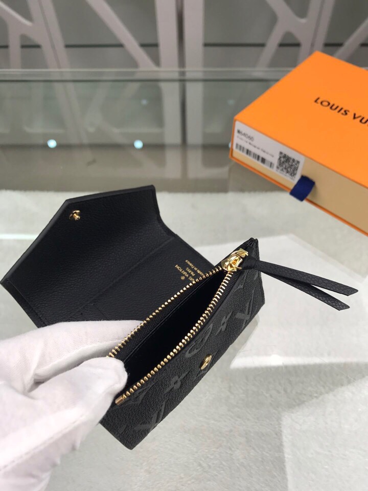 L0vis Vvtt0n Victorine Wallet Monogram Empreinte Black For Women, Women’s Wallets 4.7in/12cm LV M64060