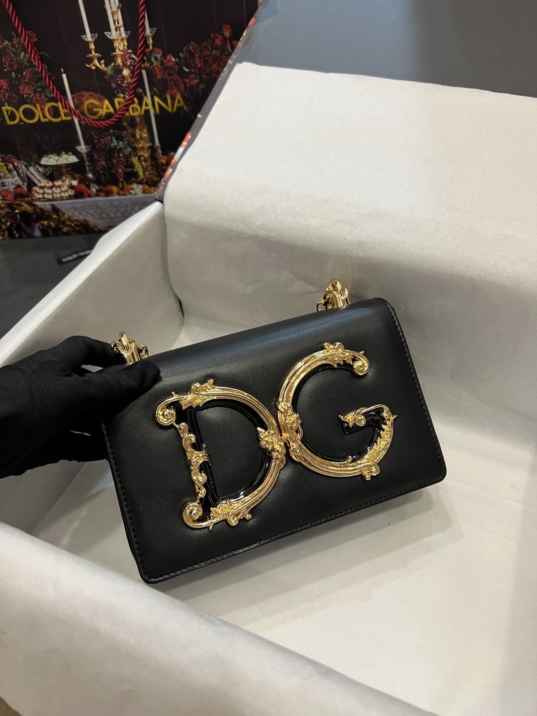 Dolce & Gabbana Nappa DG Girls Shoulder Bag Black For Women 8.3in/21cm DG BB6498AZ80180999