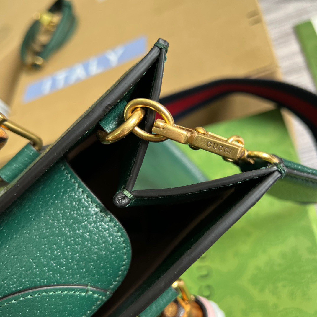 Gvc*1 Diana Medium Tote Bag Green For Women, Women’s Bags 11in/27cm GG 