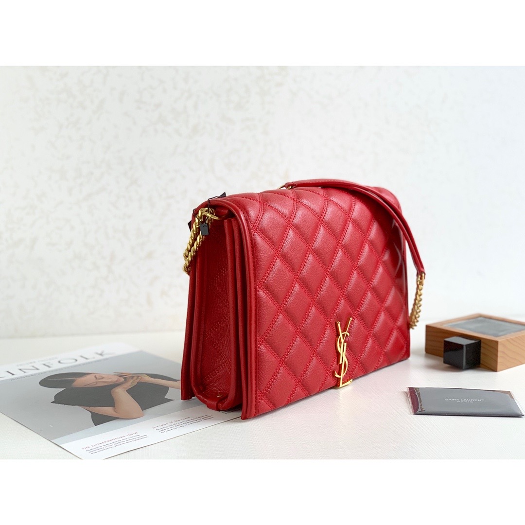 Sa1nt Lau*nt Becky Small Shoulder Bag Red For Women 10.5in/27cm Y51