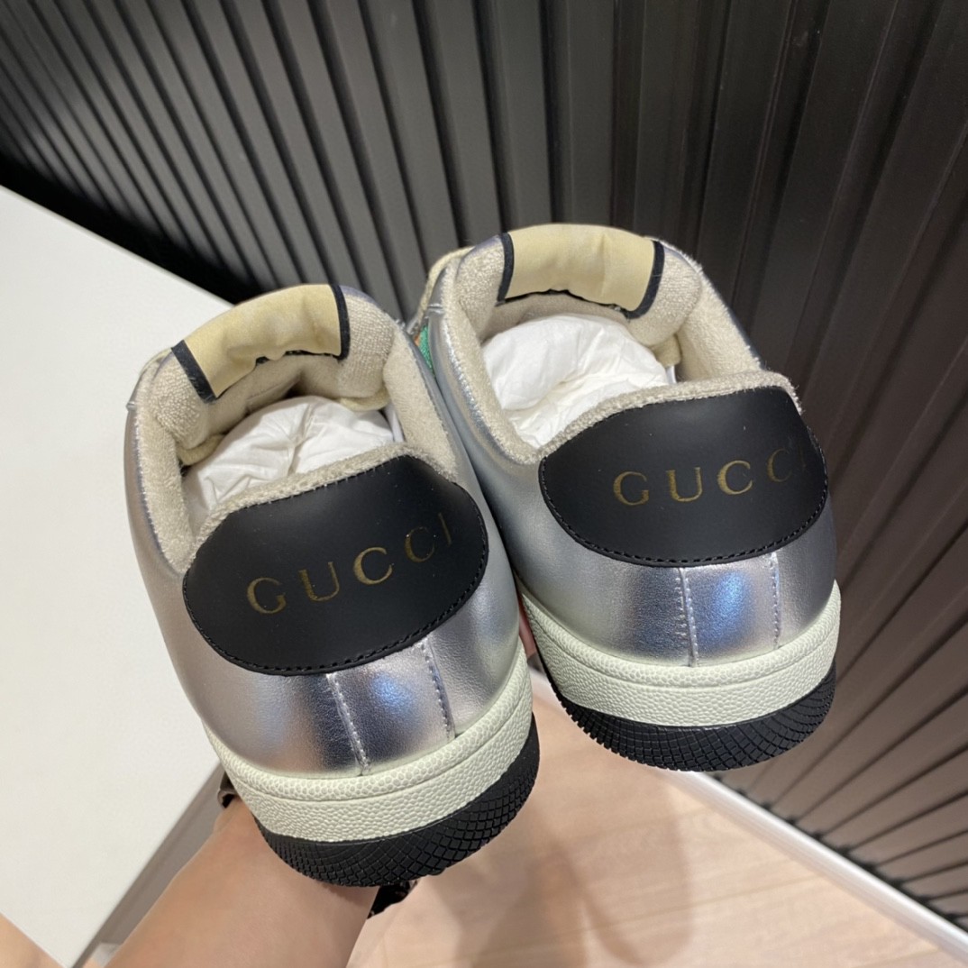 Gvc*1 Men’s Screener Low Top Sneakers Silver Gold For Men 627833 1TR20 8162