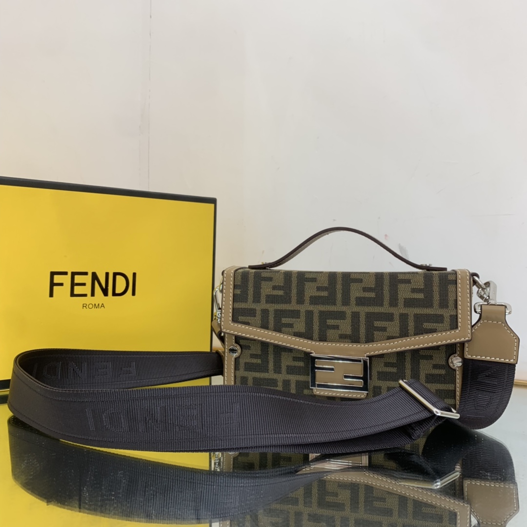 F**di Baguette Soft Trunk Mini Beige Bag For Woman 10cm/4in