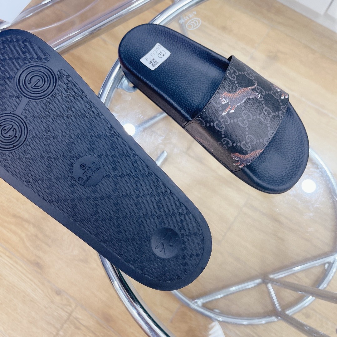 Gvc*1 Men’s GG Svp*me Slide Tiger Black For Men 407345 G0K00 1084