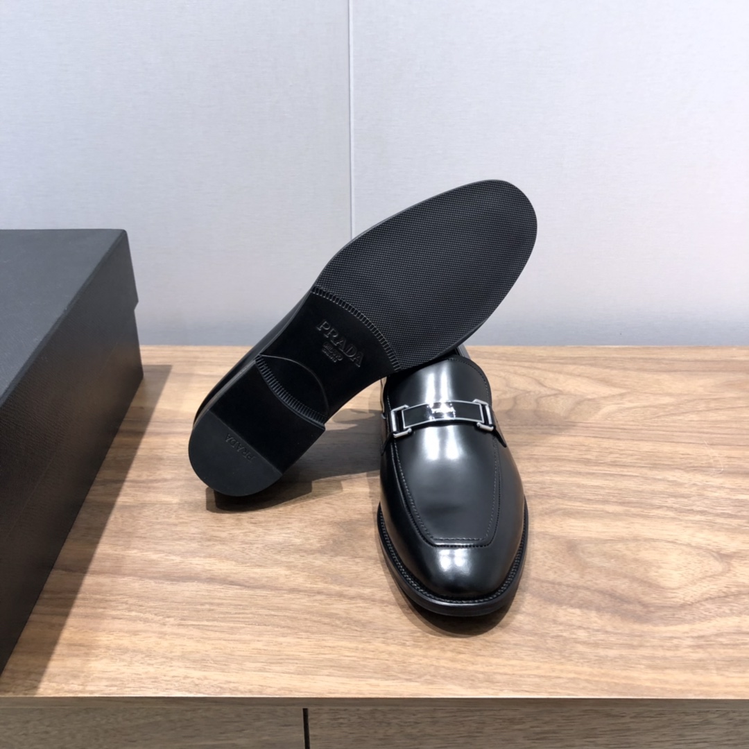Pra*a Brushed Loafers Black For Men 1in/25mm PRD
