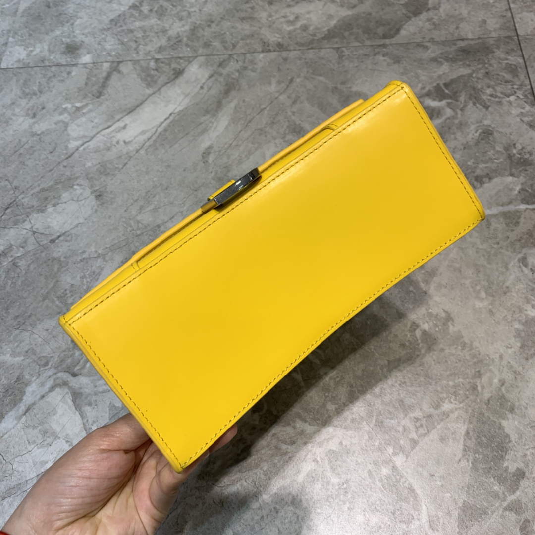 Ba1en*iaga Hourglass Small Handbag In Yellow, For Women, Women’s Bags 9in/23cm