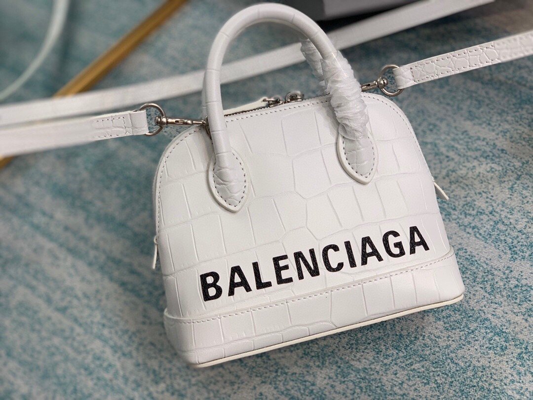 Ba1en*iaga Ville Mini Handbag In White, For Women, Women’s Bags 7in/18cm