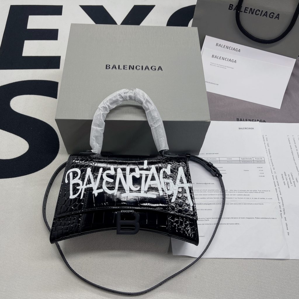 Ba1en*iaga Hourglass Small Handbag In Black, For Women, Women’s Bags 9in/23cm