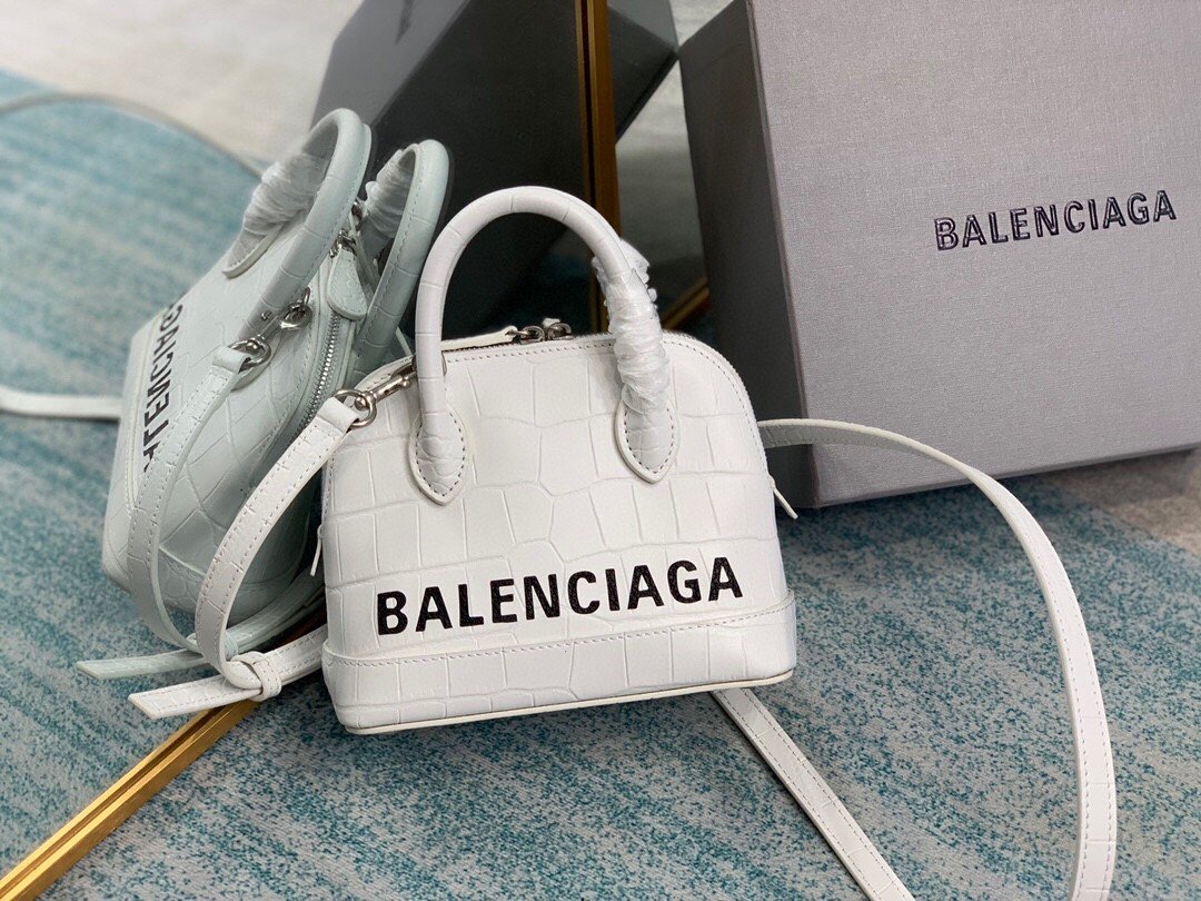 Ba1en*iaga Ville Mini Handbag In White, For Women, Women’s Bags 7in/18cm