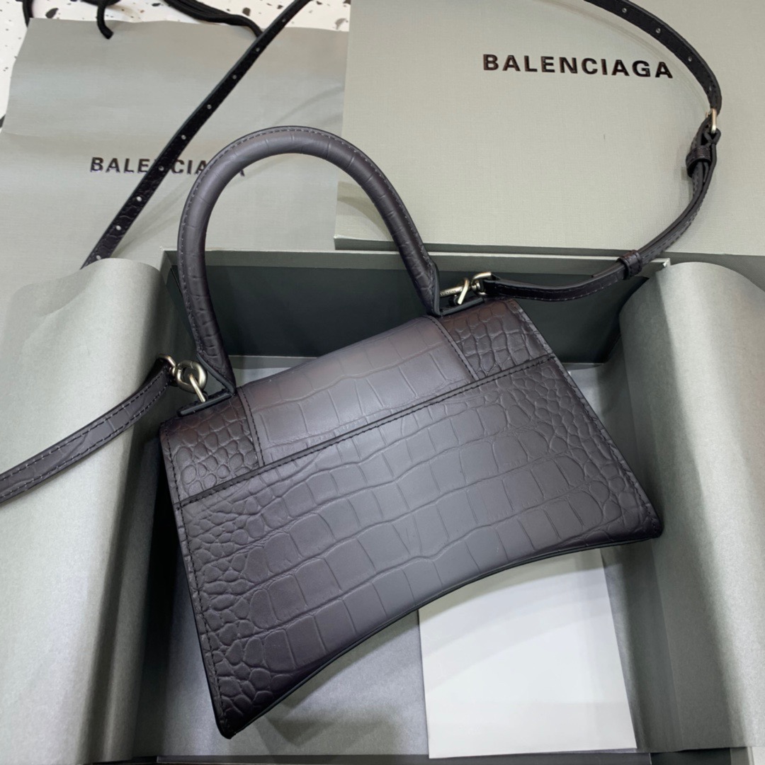 Ba1en*iaga Hourglass Small Handbag In Dark Grey, For Women, Women’s Bags 9in/23cm 5935462107U1309