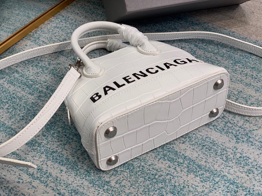 Ba1en*iaga Ville Mini Handbag In White, For Women, Women’s Bags 7in/18cm