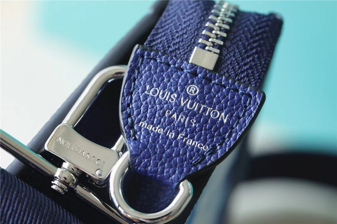 L0vis Vvtt0n Gaston Wearable Wallet Monogram Blue For Men, Men’s Bags, Shoulder And Crossbody Bags 8.7in/22cm LV M81431