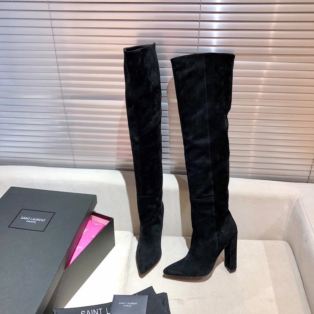 Sa1nt Lau*nt Women’s High Boots Black For Women Y51