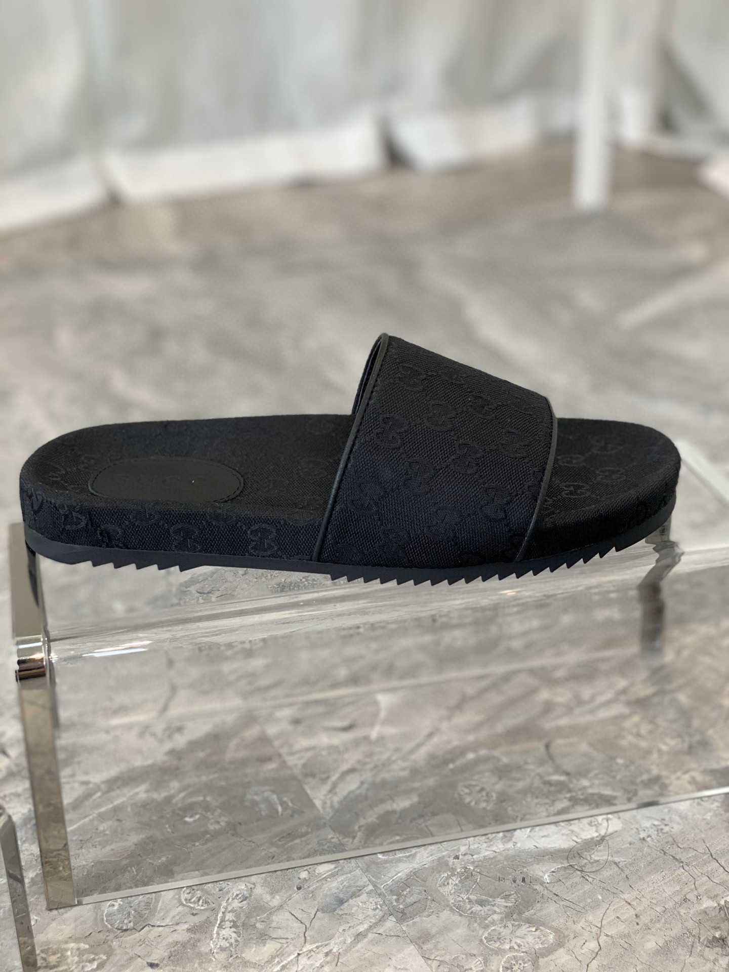 Gvc*1 Men’s GG Slide Sandals Black For Men 624695