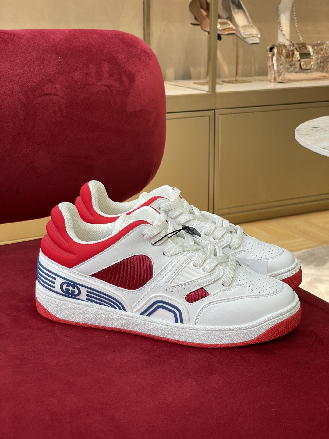 Gvc*1 Men’s Sneaker Gvc*1 Basket Donna White Red Demetra For Men 697882 2SHJ0 9090