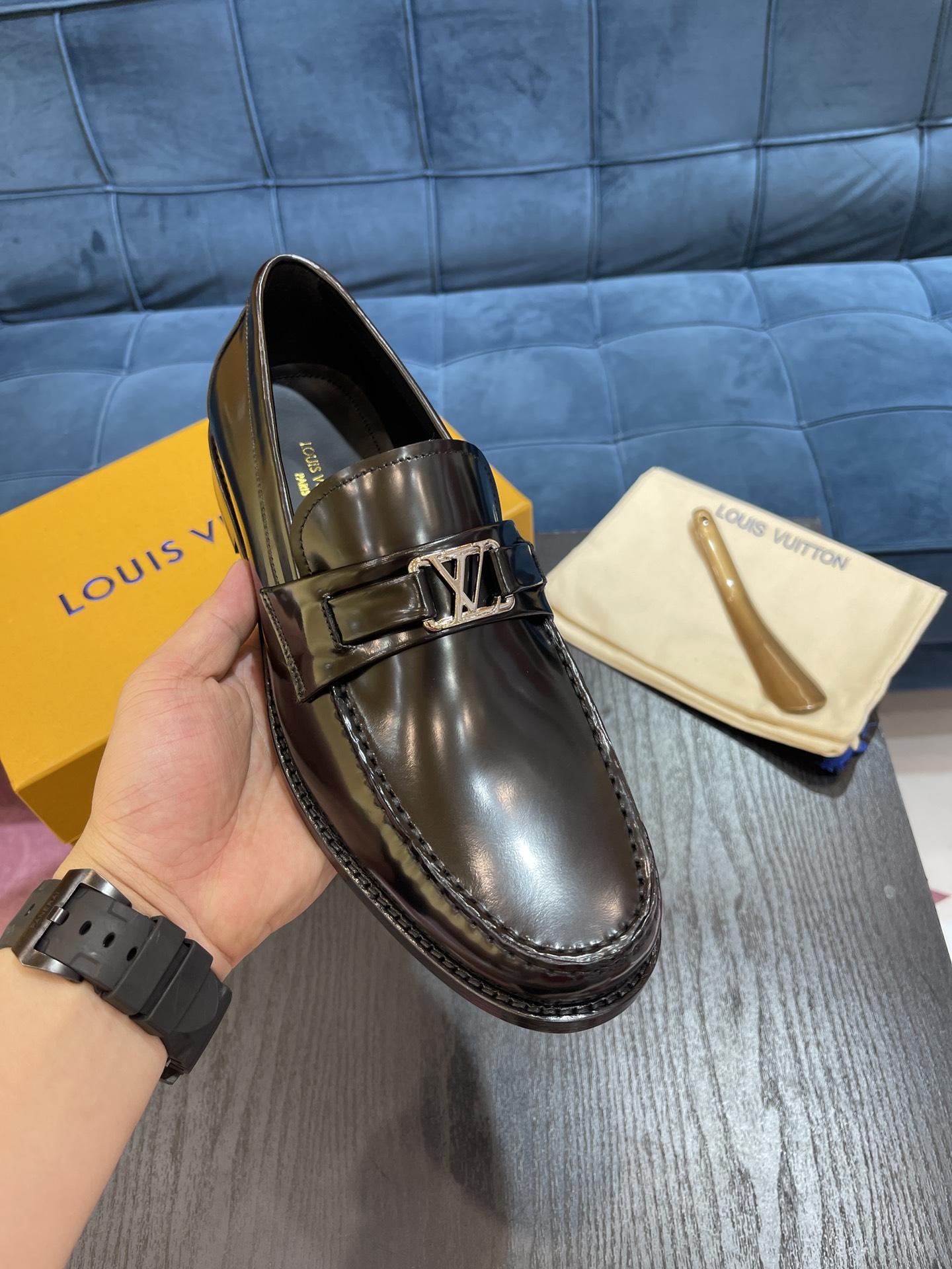 L0vis Vuittion Major Loafer Black For Men LV